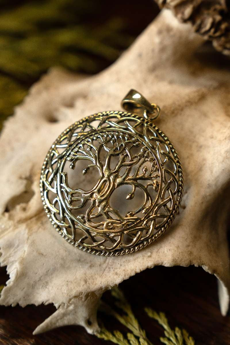 Tree of life with Celtic knots, bronze
