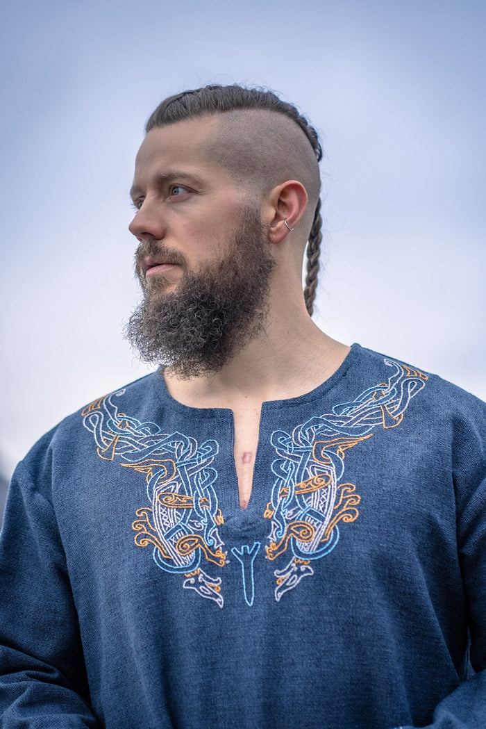 Tunic Viking jarl Hakon, blue