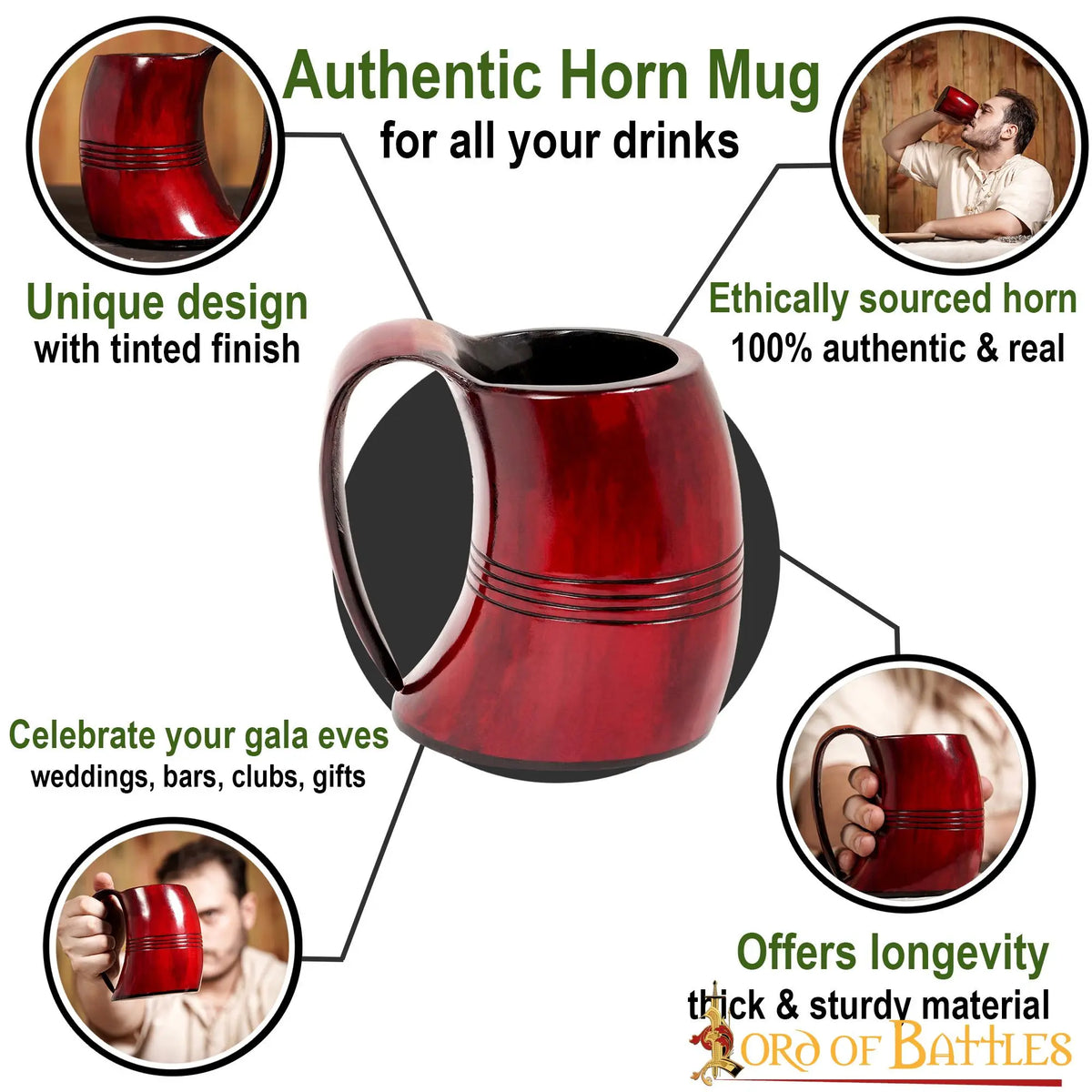 Devilish horn mug, 500-650 ml