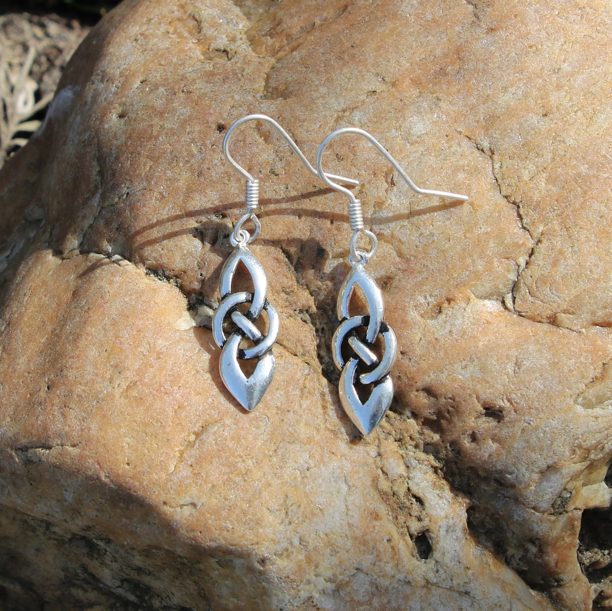 Celtic earrings Dagda, silvered bronze