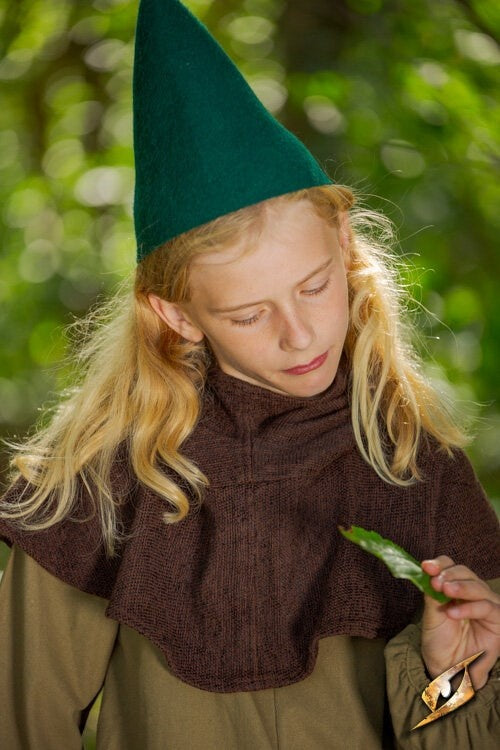 Gnome hat, green, wool mix