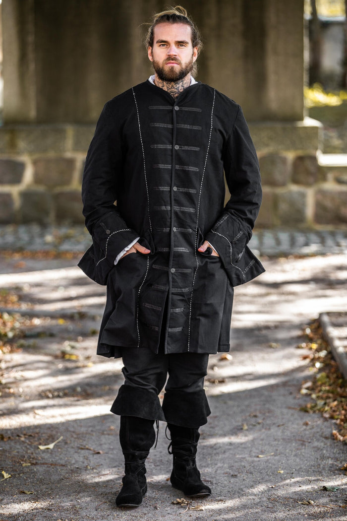 17th century Buccaneer coat, black