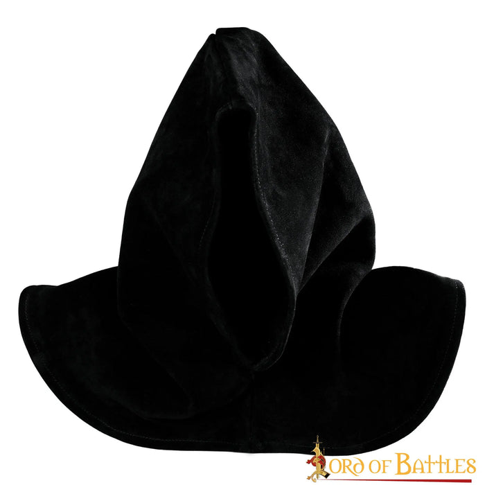 Executioner hood, suede, black