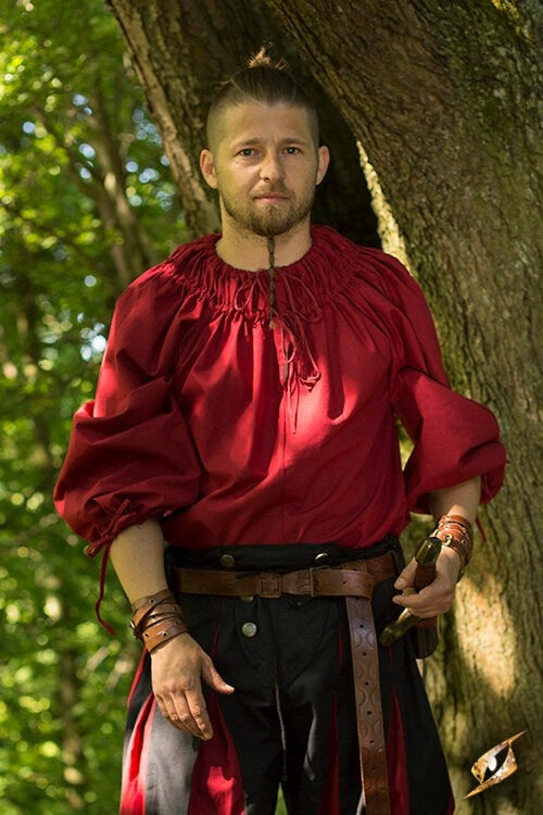 Renaissance shirt Cosimo, red