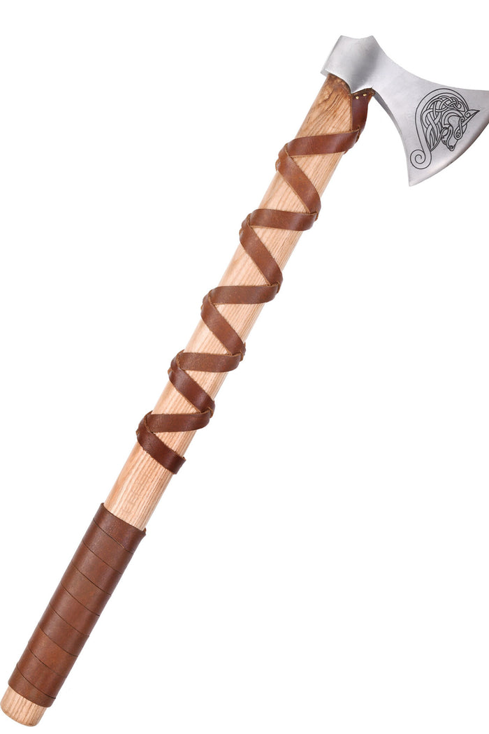 Viking axe, type G, engraved, semi-sharp