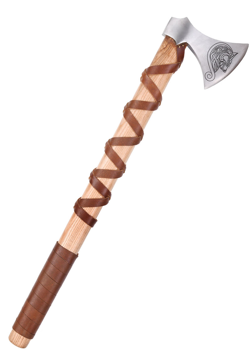 Viking axe, type G, engraved, semi-sharp