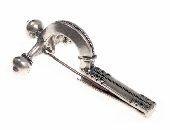 Roman crossbow fibula, silvered bronze