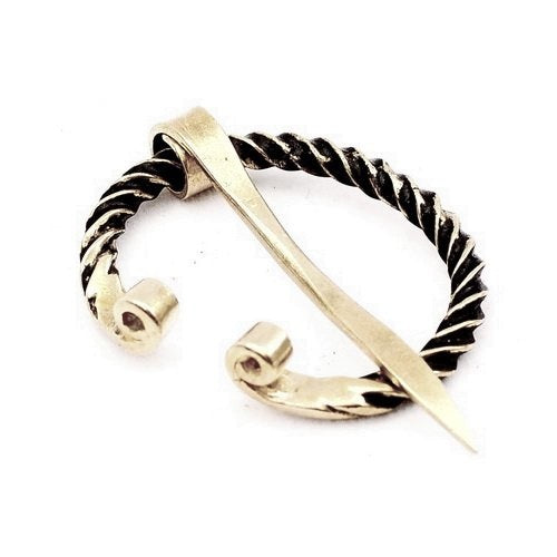 Viking horseshoe fibula Birka, silvered bronze