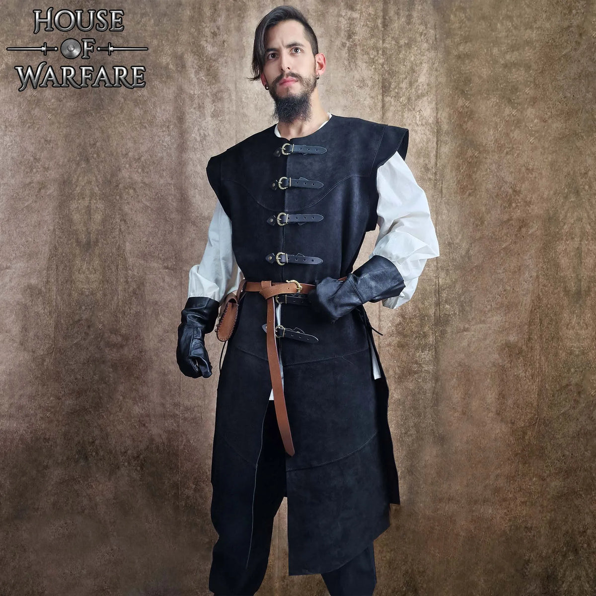 16th-17th century leather jacket, black