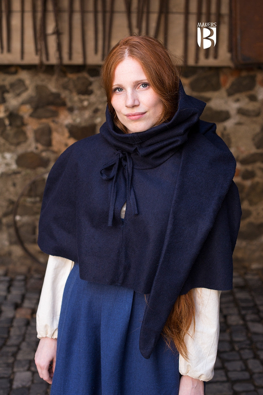 Chaperon Curt, wool mix, blue