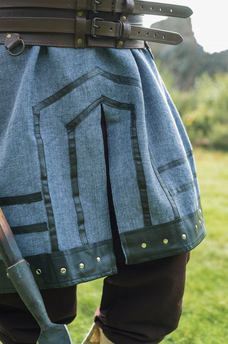 Tunica vichinga Rollo, blu-grigio