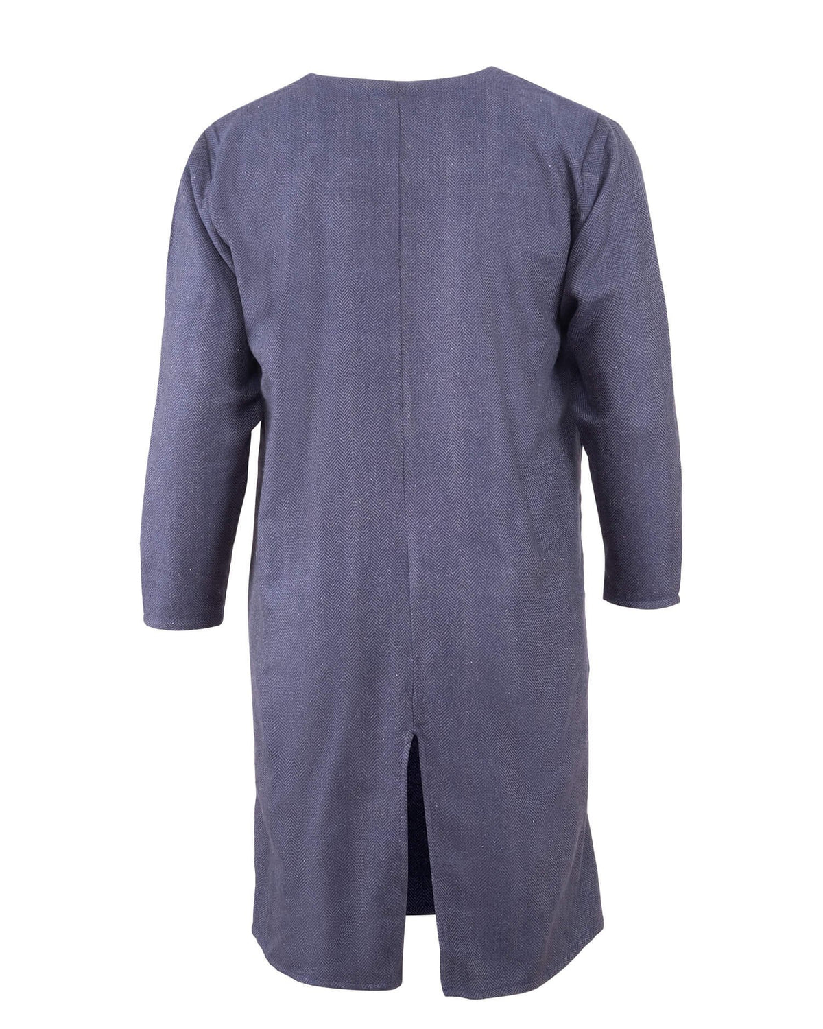 Normandy tunic Sigeric, herringbone pattern, blue