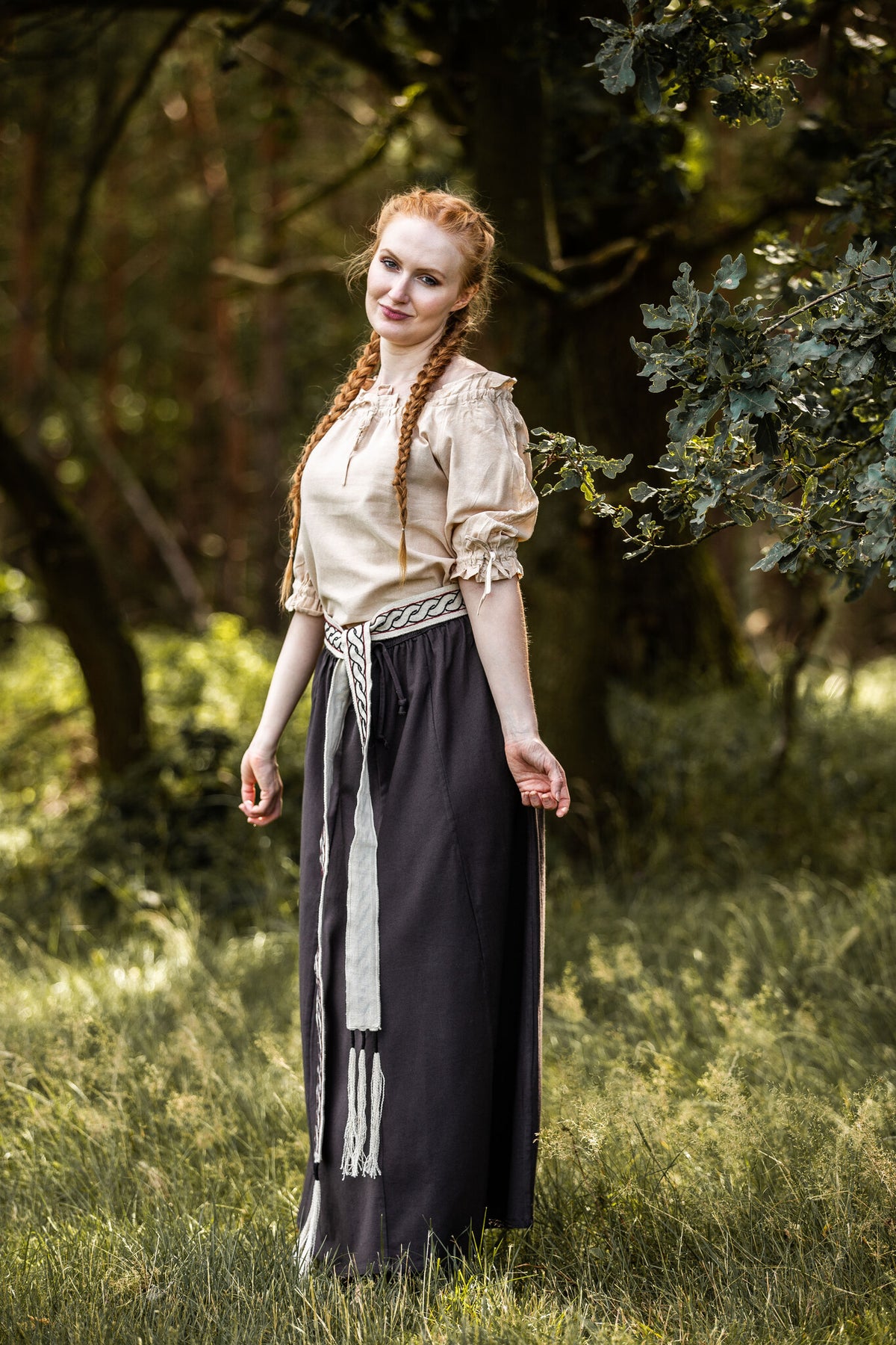 Baroque blouse Rosamund, natural