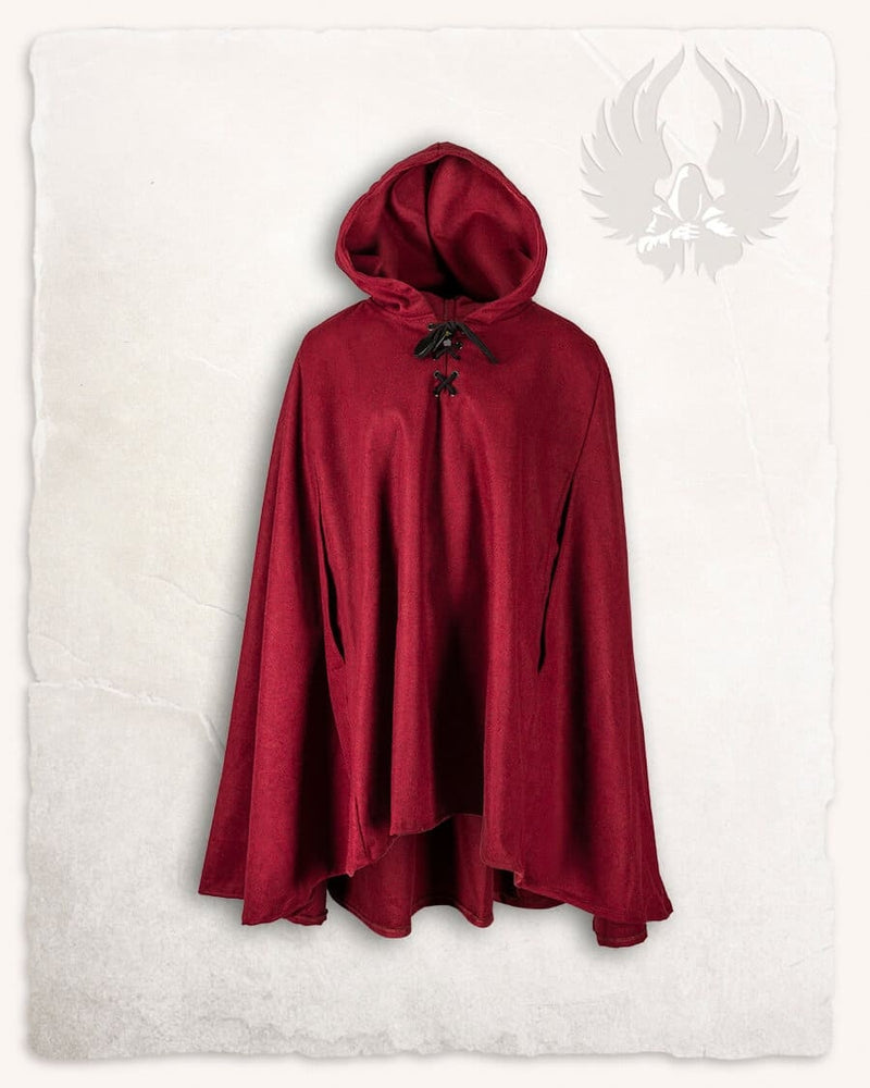 Gardecorp, travel cloak Raven, wool blend, red