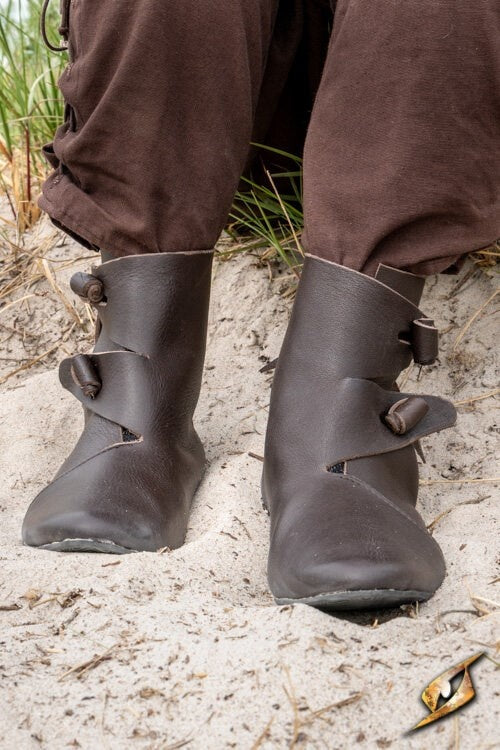 Viking shoes Jorvik with rubber sole, brown