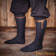 Medieval leather garters, brown