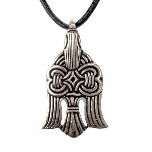 10th century Viking raven pendant, silvered bronze