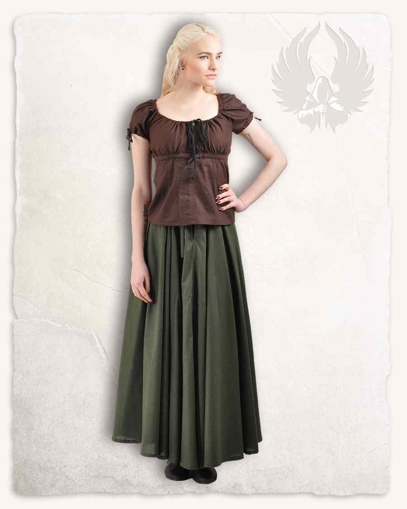 Middelalderlig bluse Claudia, natur