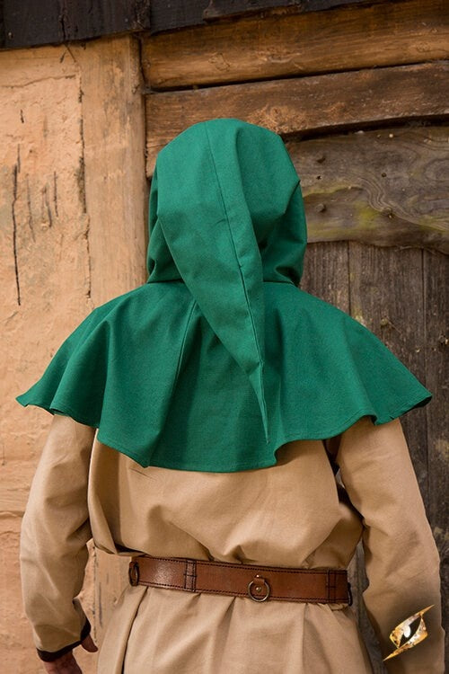 Medieval chaperon Walt, green