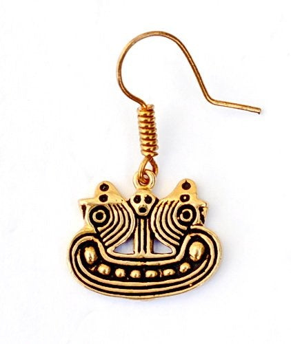 Earrings Bornholm Viking Ship, Bronze