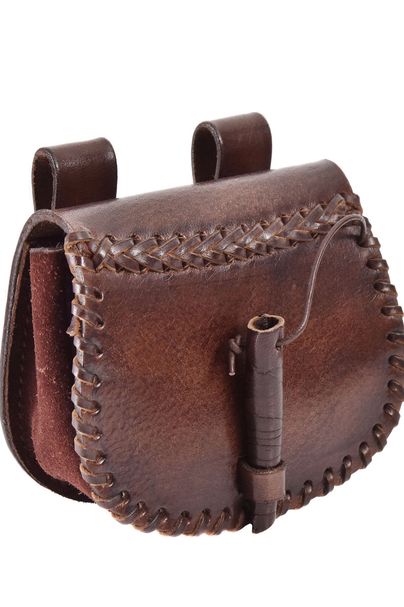 Medieval leather bag, brown