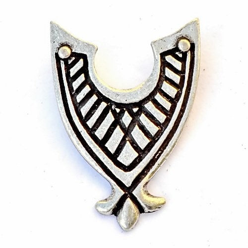 Medieval belt end 4.5 cm, silvered