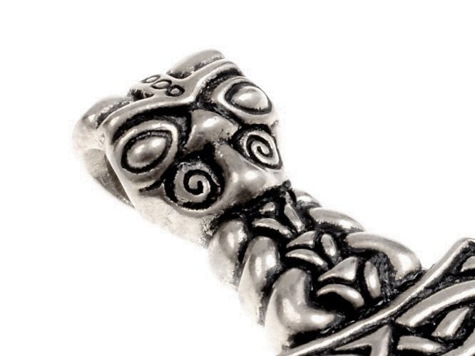 Thors hammer with wolf head, bronze