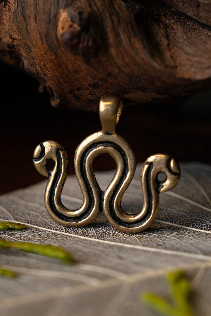 Viking jewellery divider Snake, bronze