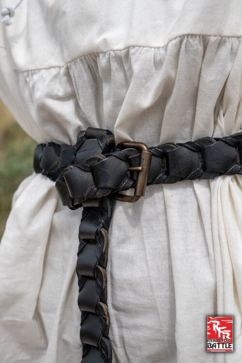 Cinturón tejido RFB, negro, 115 cm