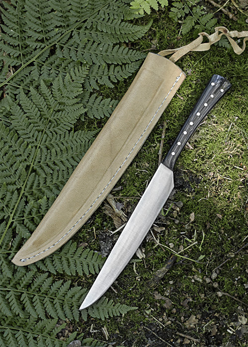 15th century horn eating knife, stainless steel