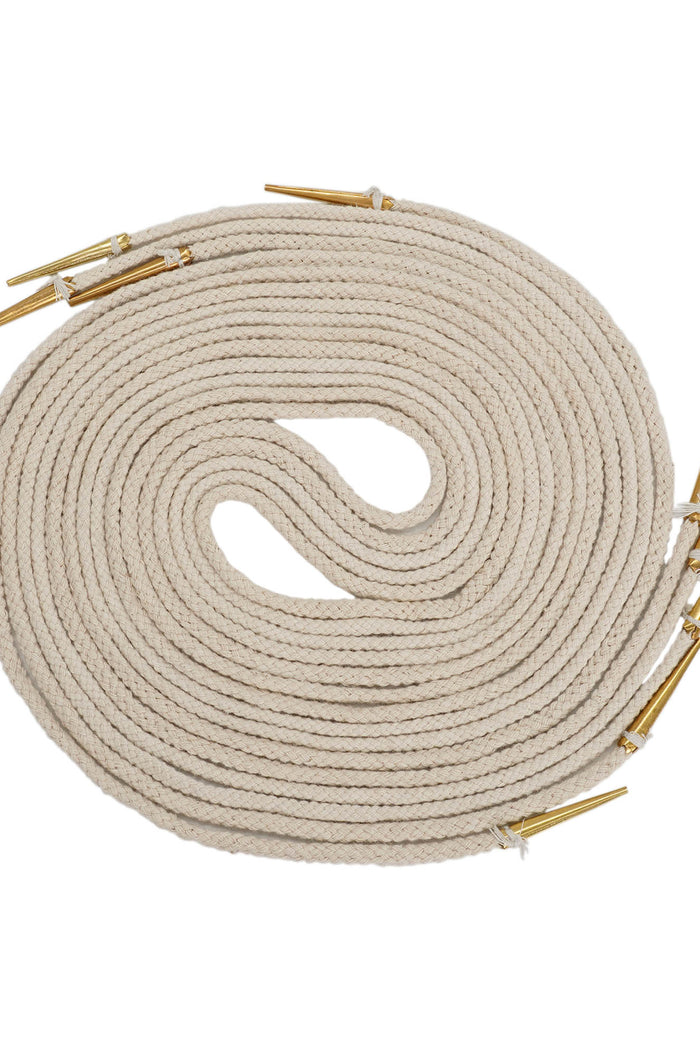 Laces with aiglets 150 cm, set of 5, natural