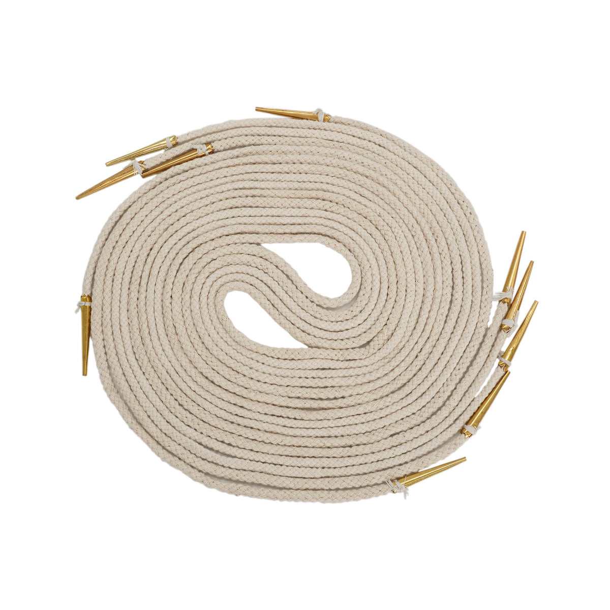 Laces with aiglets 150 cm, set of 5, natural