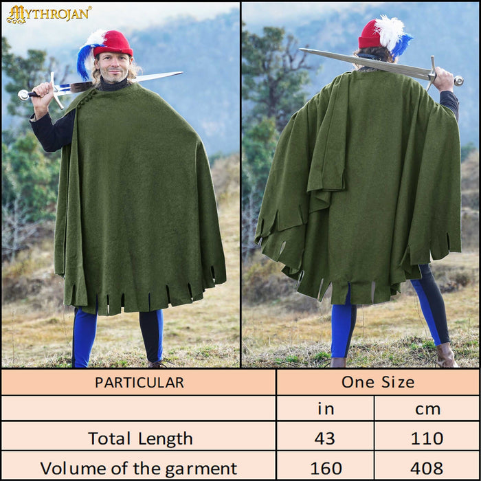 14th century cloak Bockstenman, heuke, wool, green