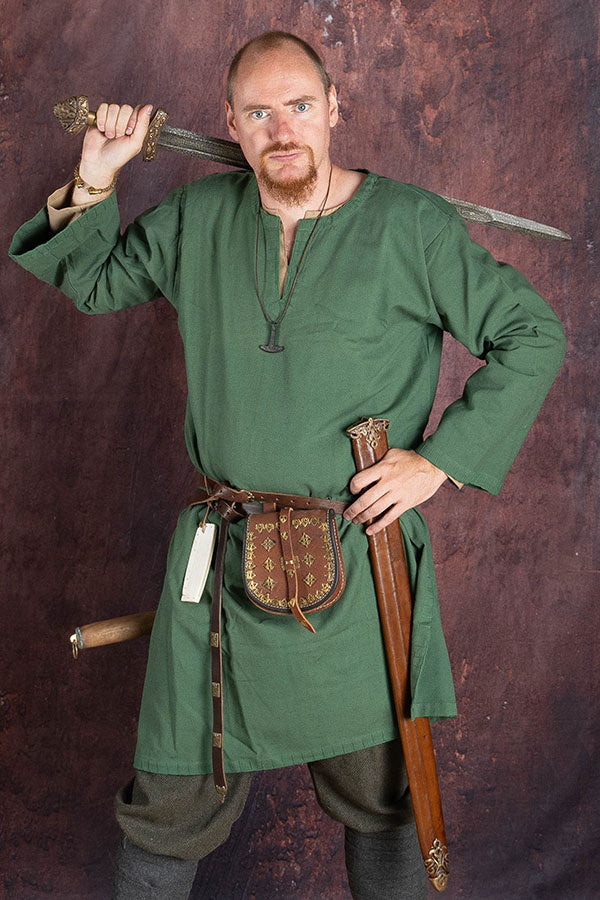 Germanic Thorsberg tunic with authentic zoom, green