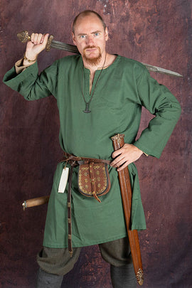 Germanic Thorsberg tunic with authentic zoom, green