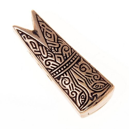 Gotländskt fiskhuvudsmycke, storlek L, brons