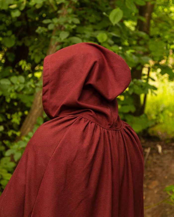 Medieval cloak Harun, burgundy red