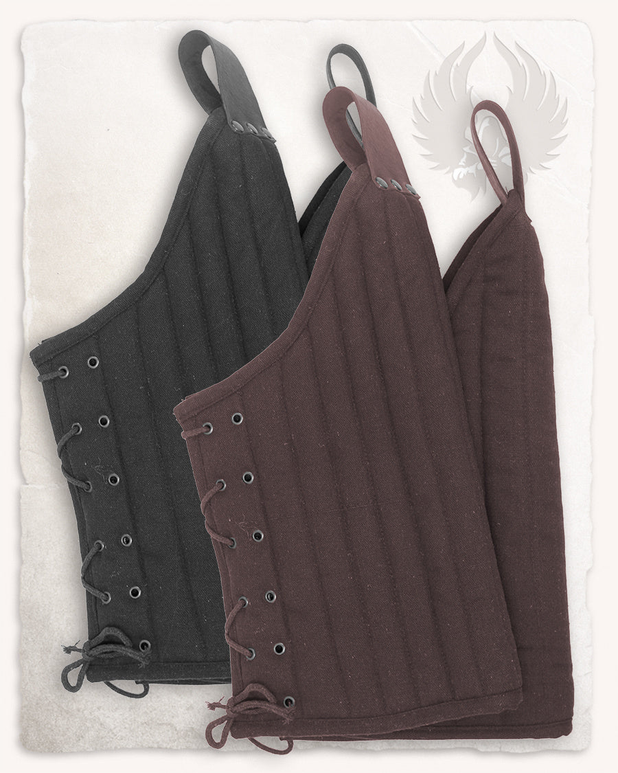 Gambeson cuisses, thigh armour, Leopold brown