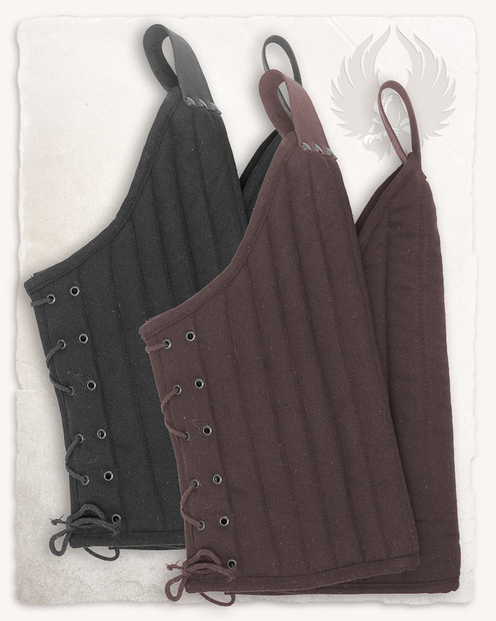 Gambeson cuisses, thigh armour, Leopold brown