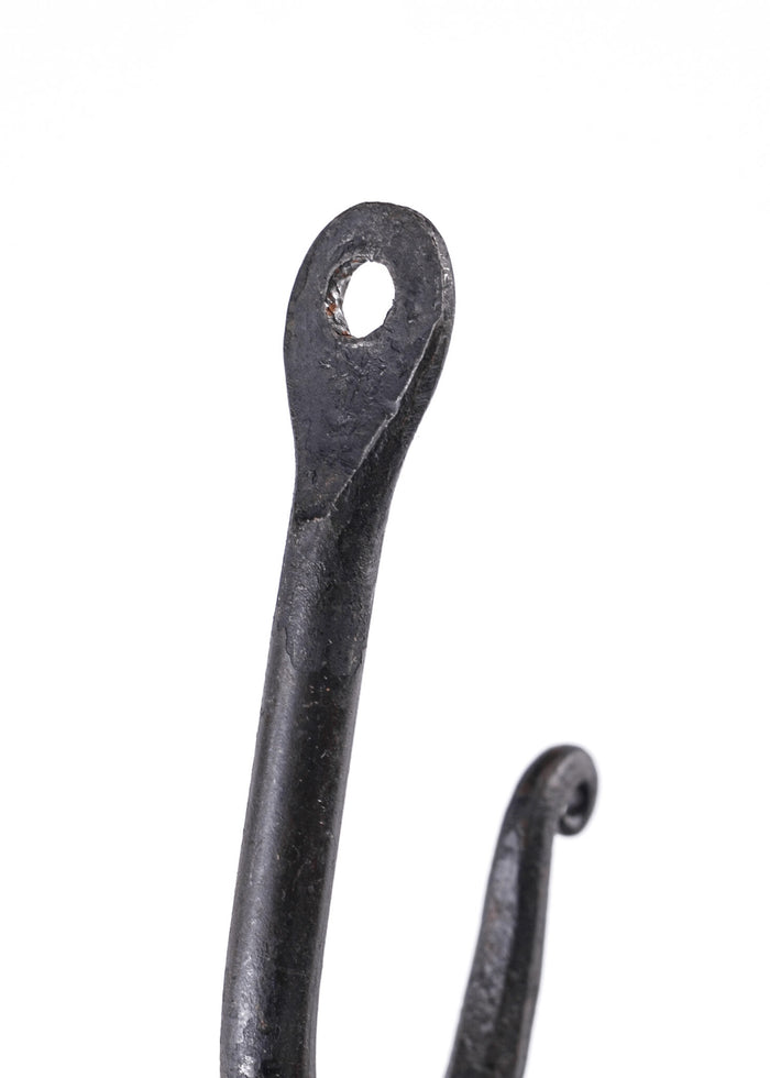 Hand-forged steel wall hook