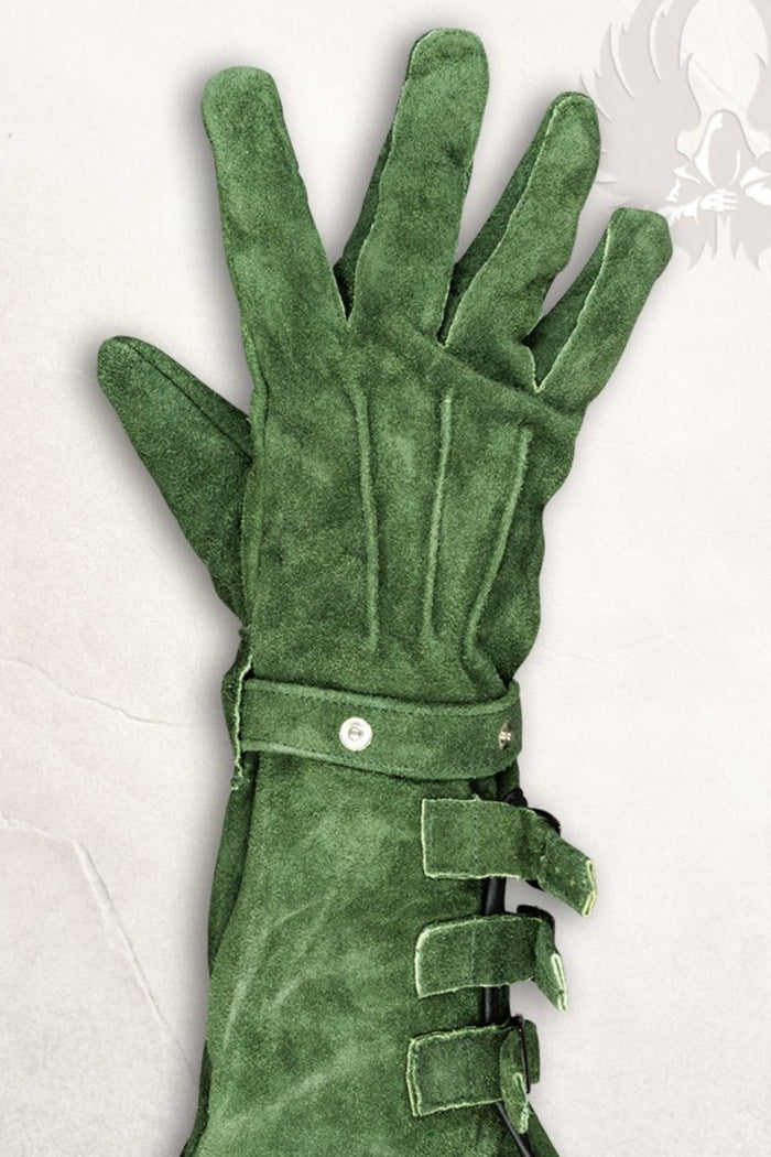 Leather gloves Kandor green