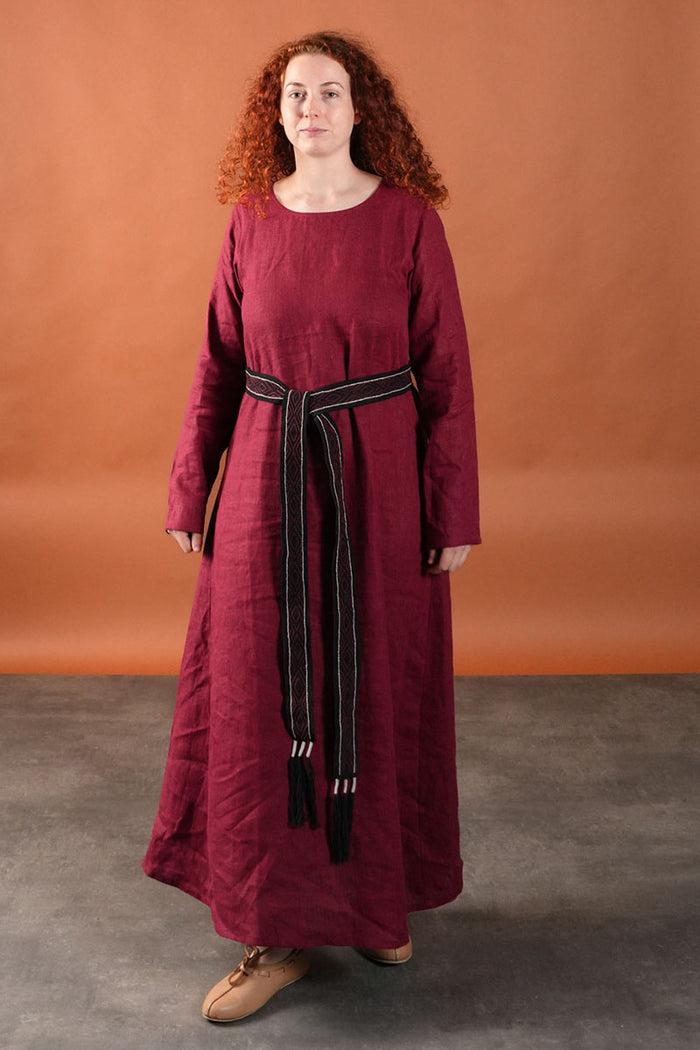 Viking dress Helga, linen, red
