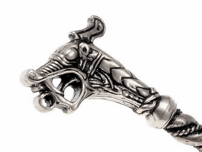 Viking torque Haithabu, silvered bronze