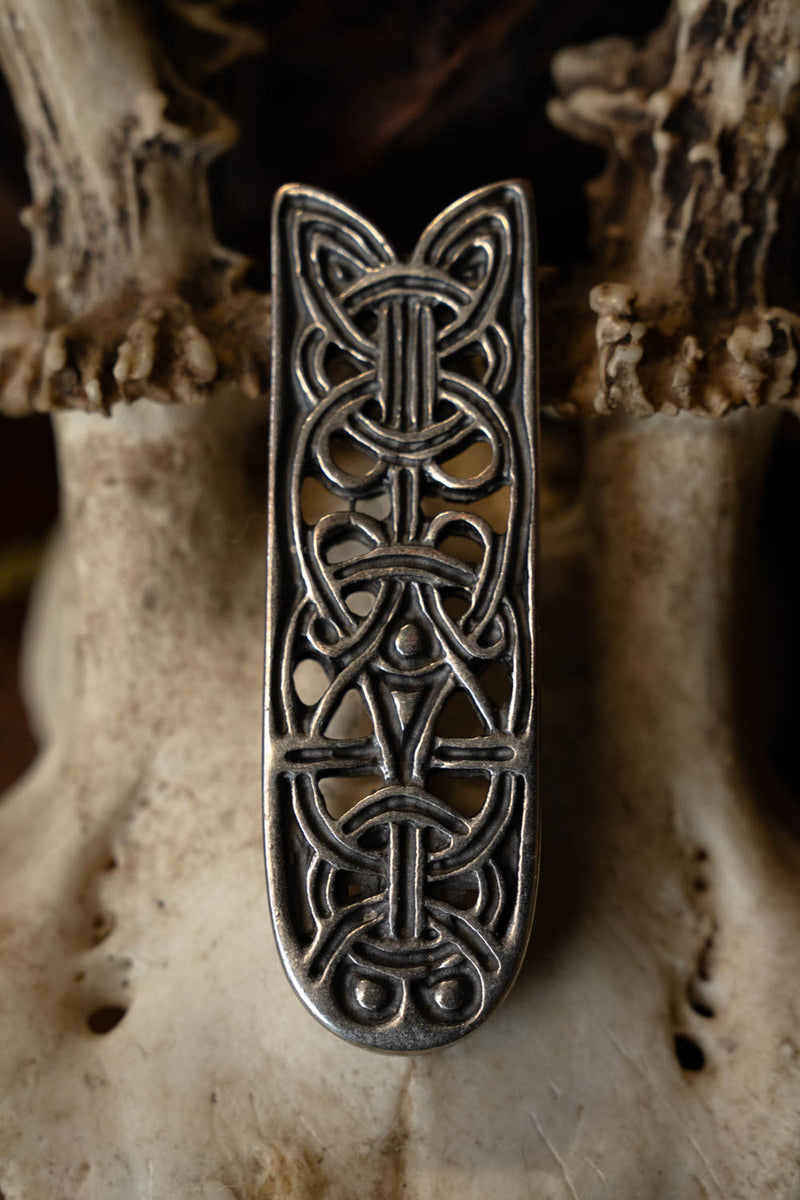 Jorvik belt end, silver color