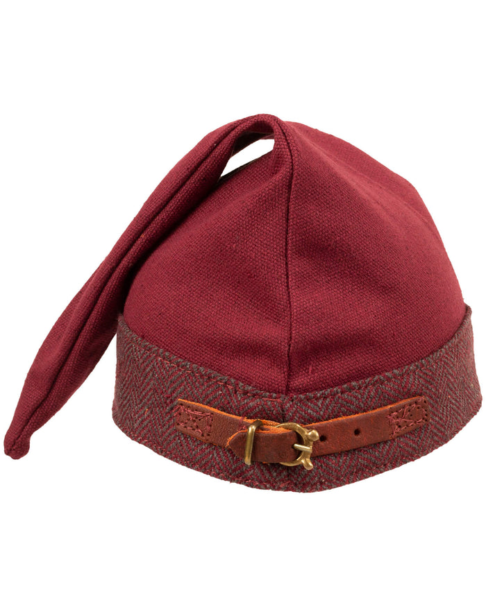 Viking hat Toki, burgundy red
