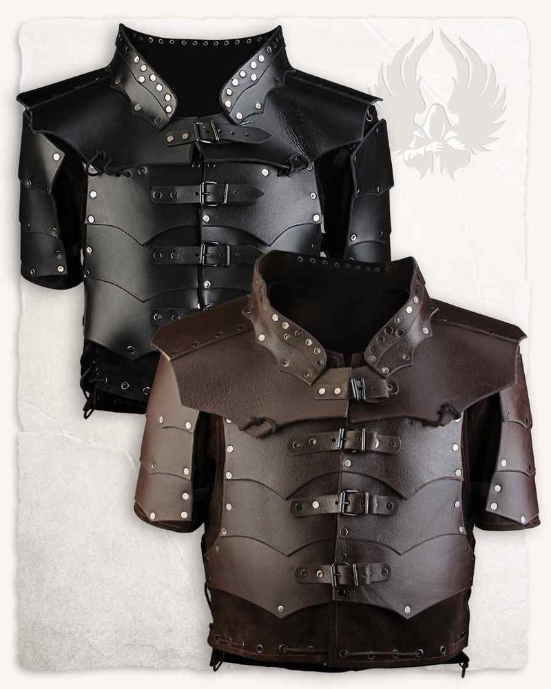 Leather cuirass Rasmus, black