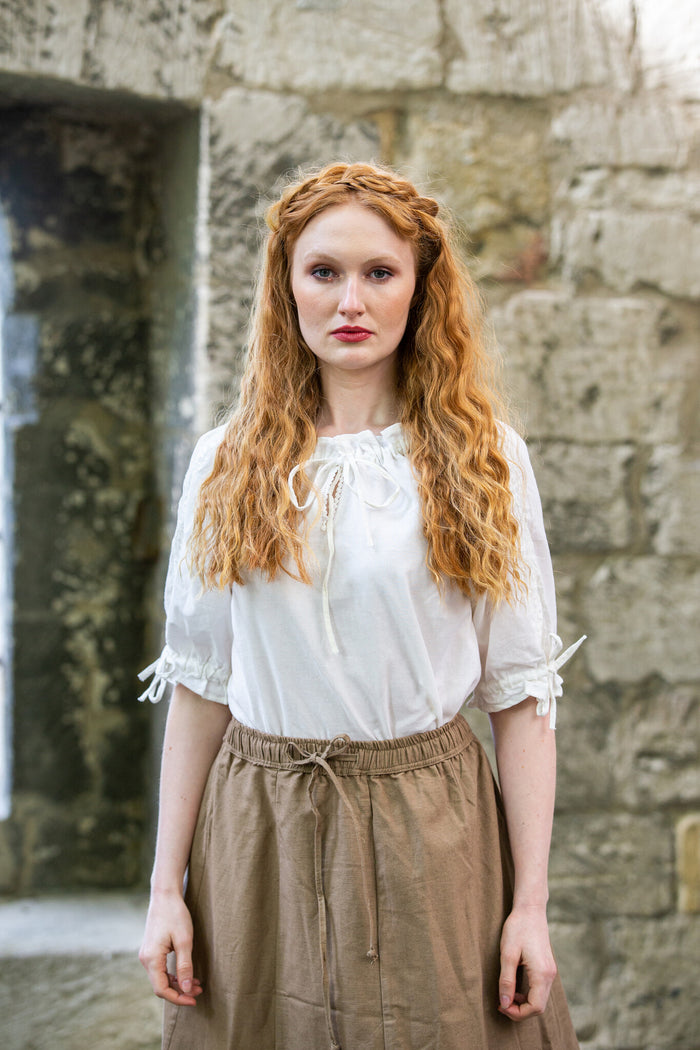 Baroque blouse Rosamund, white