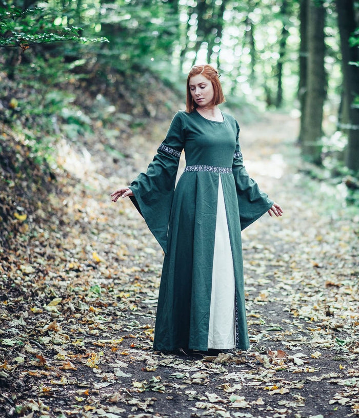 Dress Ivy green-white