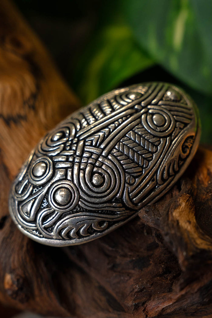 Vendel tortoise brooch Dorestad, silvered bronze, price per piece