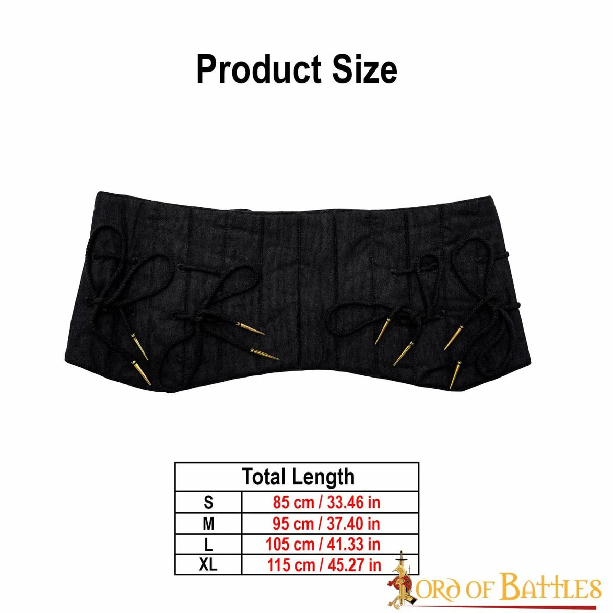 Medieval lendenier, black